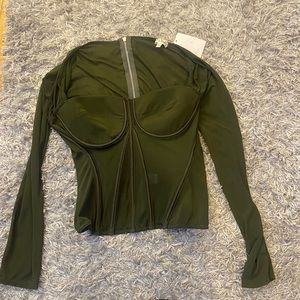 Green corset top